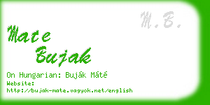 mate bujak business card