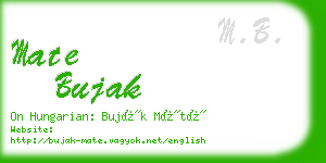 mate bujak business card